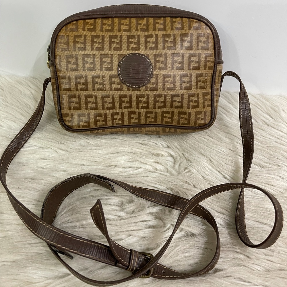 Fendi Brown Monogram Shoulder Bag - Picture 3 of 13